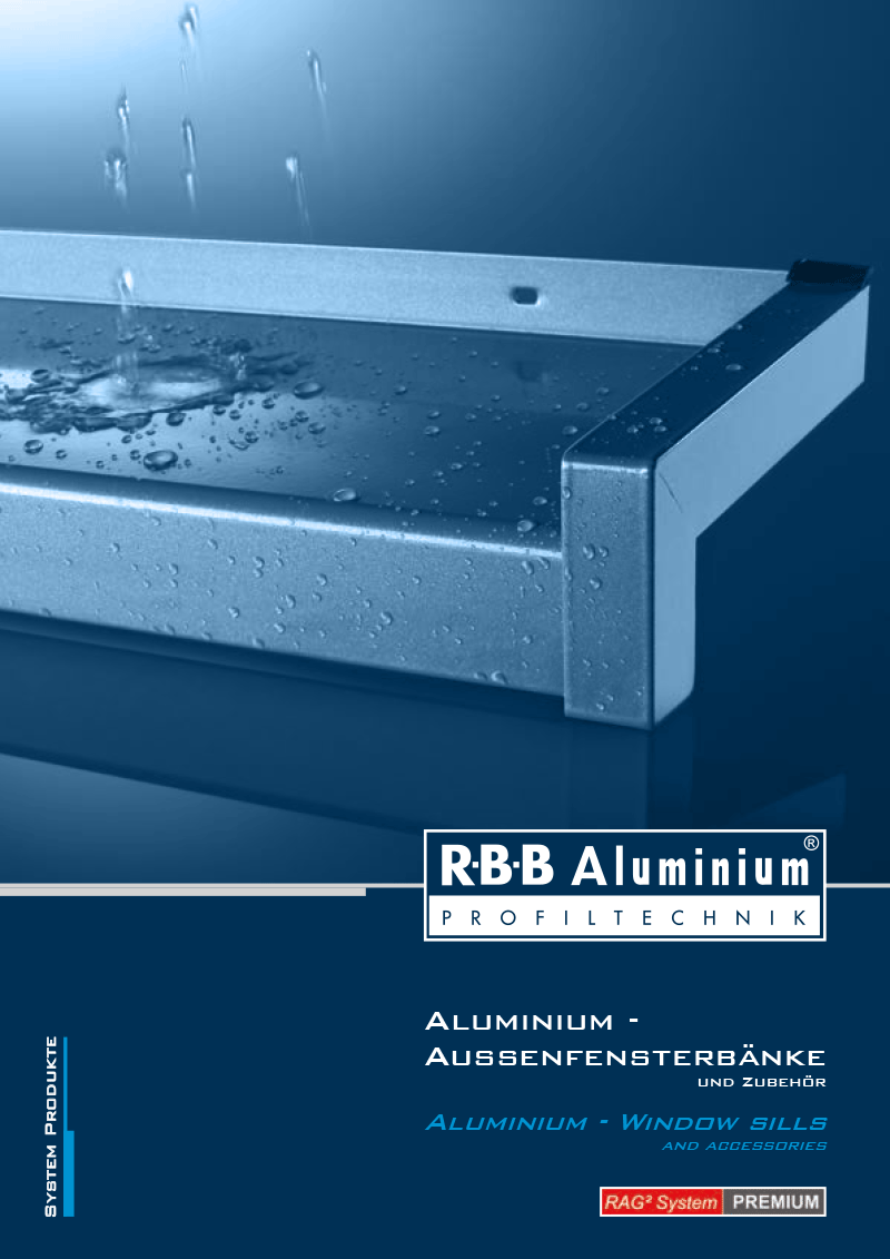 Außenfensterbänke aus Aluminium von RBB – erhältlich bei bail in Torgau Katalog Außenfensterbänke aus Aluminium von RBB